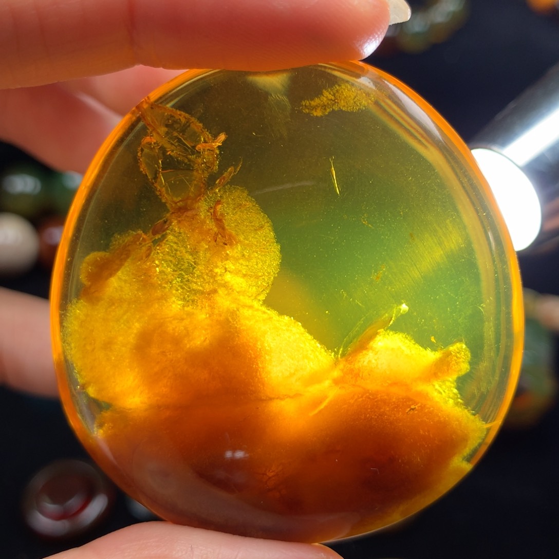 未镶嵌颈饰琥珀蛋黄意境珀