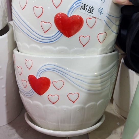 多肉绿植陶瓷花盆9.9包邮，有孔