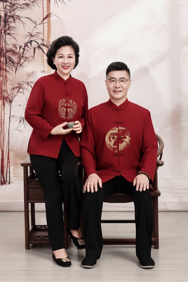 中老年唐装父母装老人生日祝寿80大寿喜庆宴会套装衣服爷爷奶奶装