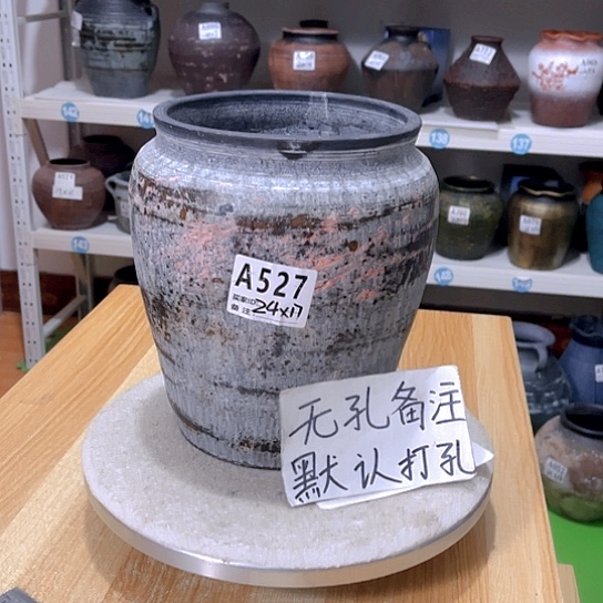 红陶手工制作工艺花盆