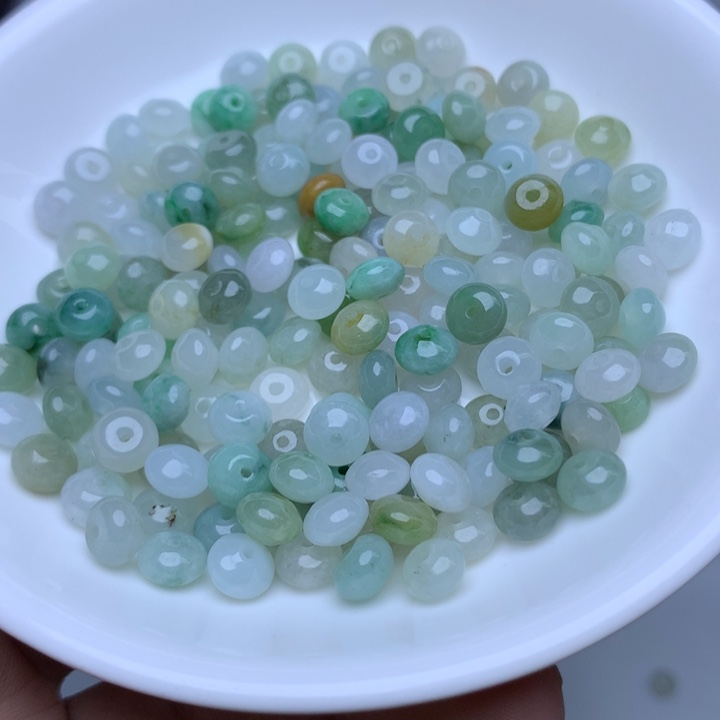 散珠翡翠卡4乘6.5冰鼓珠25个（手链拍两单）