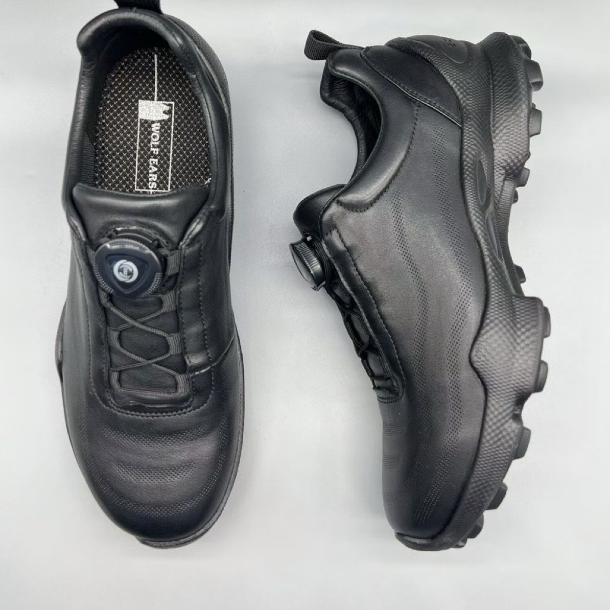 WOLF Ears广州狼耳冬款踪迹全皮纽扣款Eva超轻底男士休闲健步鞋