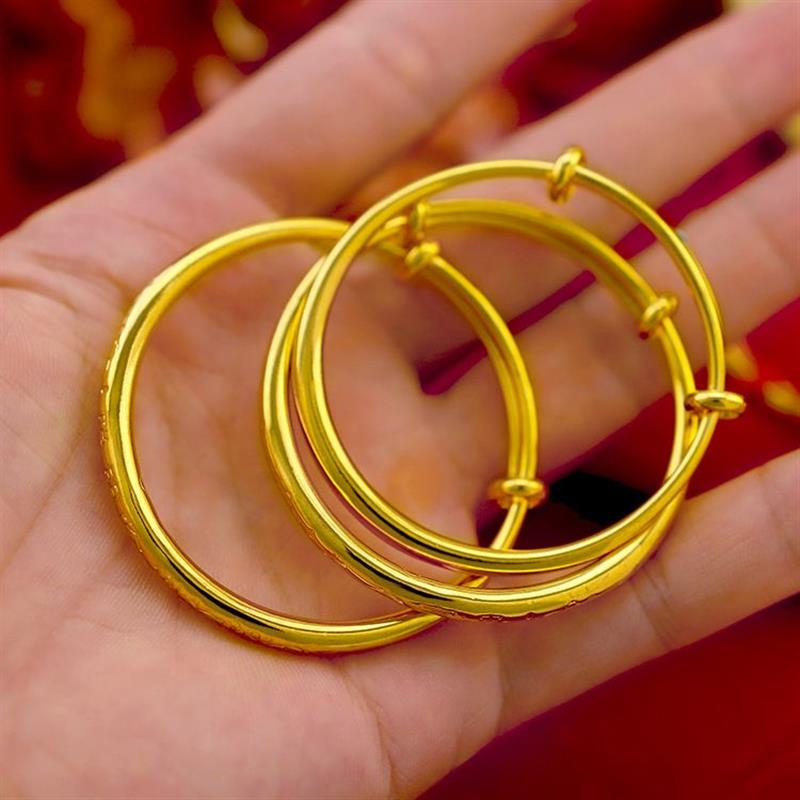 合金手镯 送戒指合金手镯儿童宝宝小孩婴儿百岁百日照手镯手脚镯