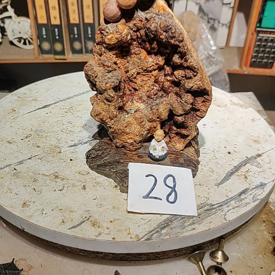 小***技泥塑28北沉香琥珀木天然造型山水