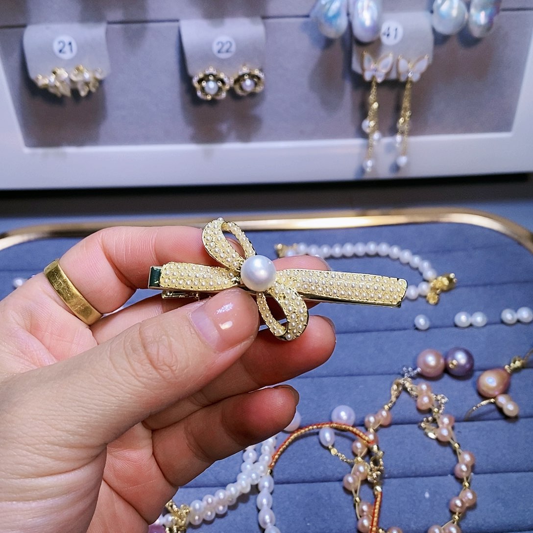 【闪购商品】淡水珍珠发夹未镶嵌