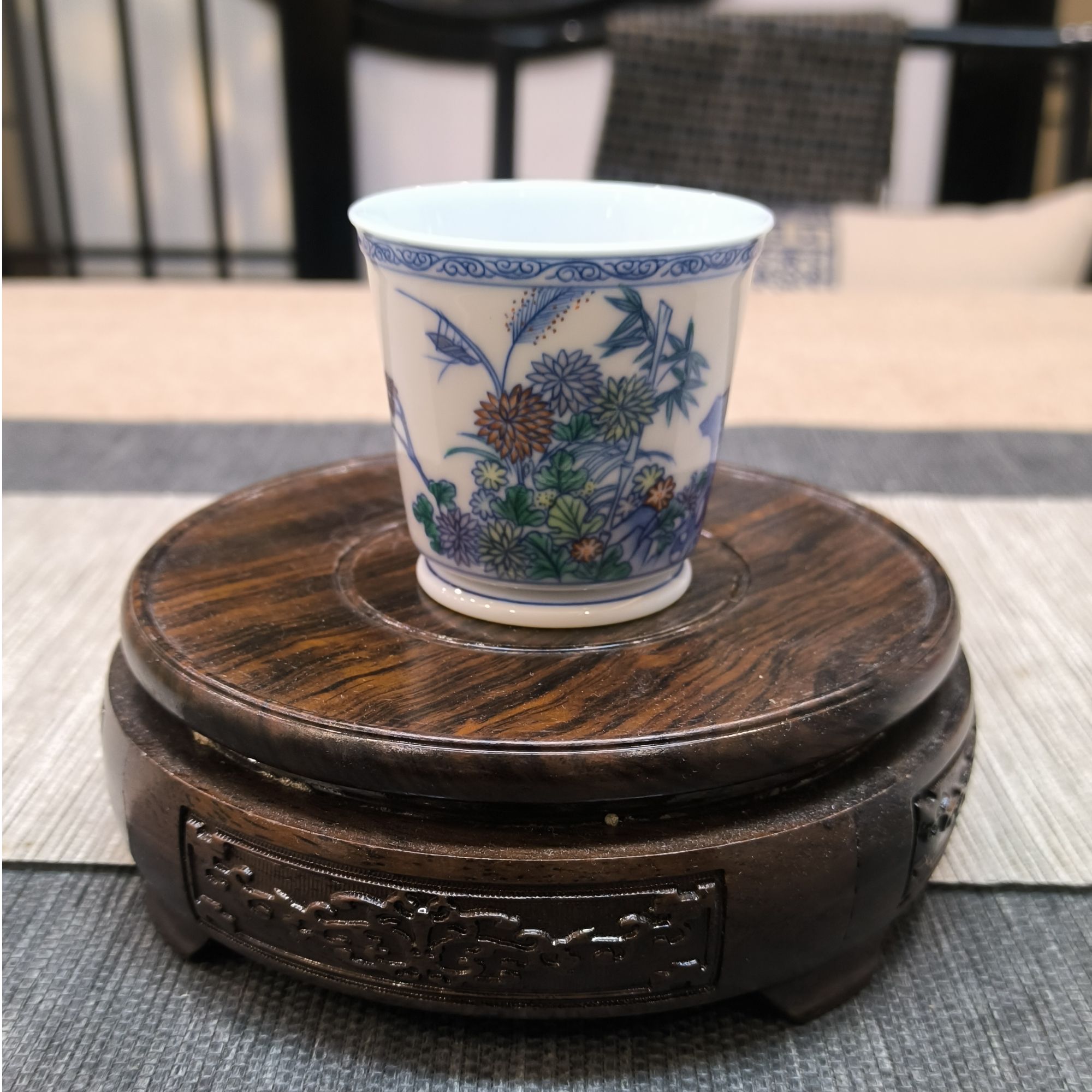 【网瓷专属】TXH-A0060 斗彩秋鸣杯