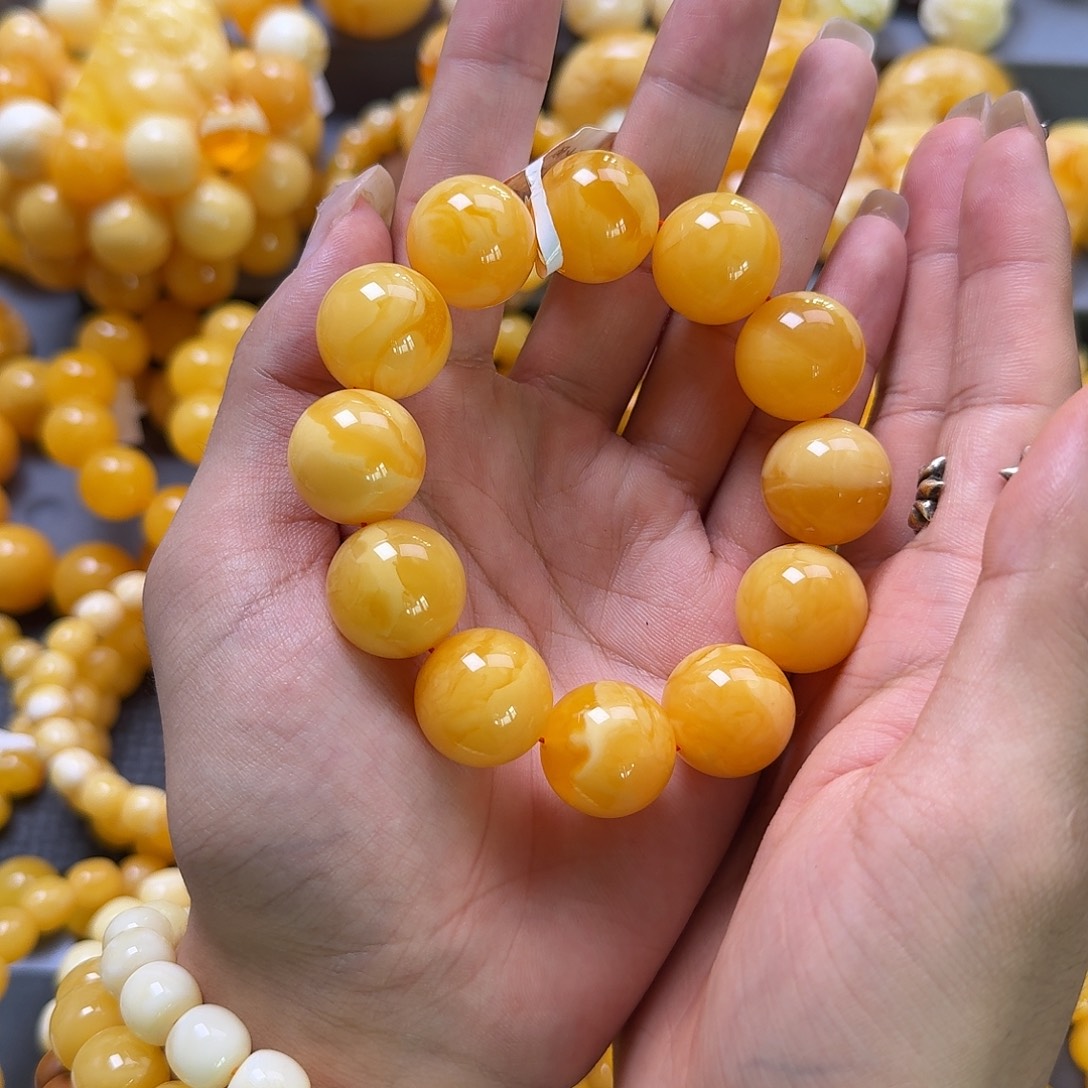 蜜蜡未镶嵌珠宝奇石同料19mm