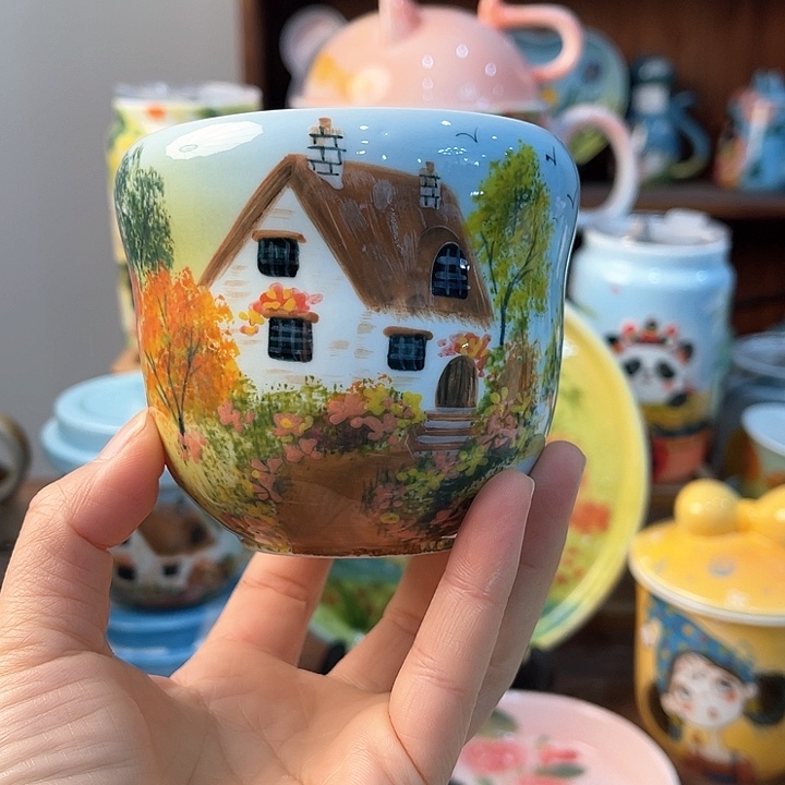 陶景德镇釉下手绘陶瓷 