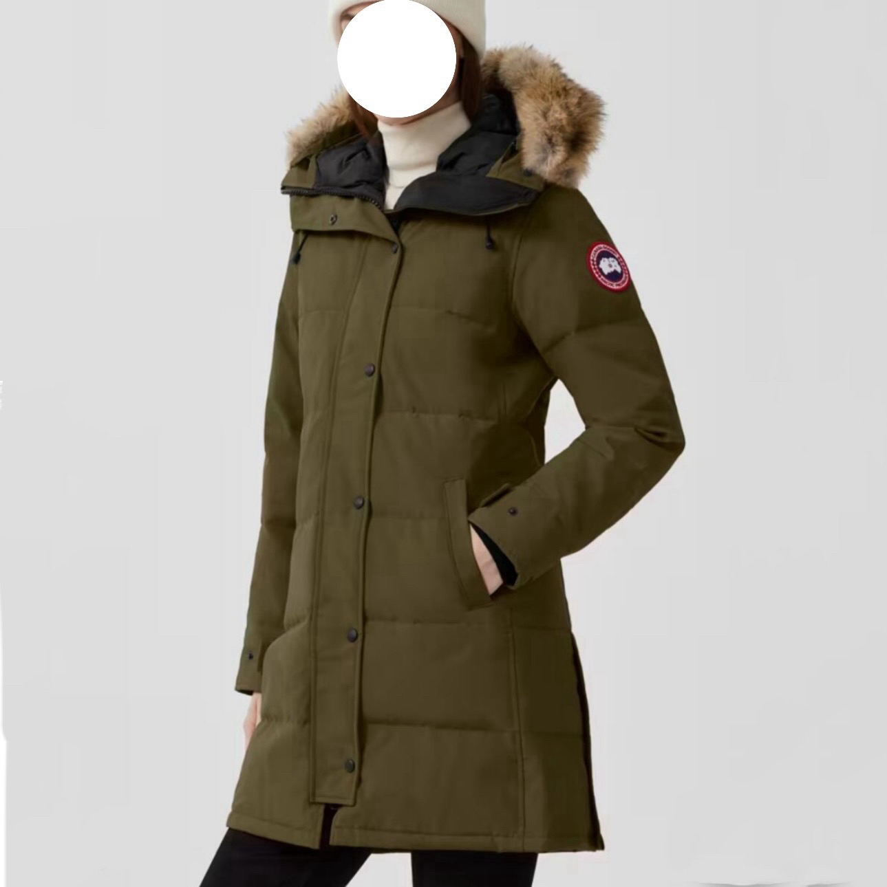 99新 CANADA GOOSE 加拿大鹅/S码/绿毛领羽绒服/99新
