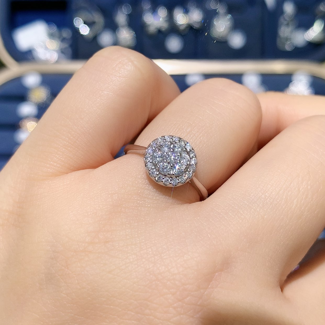 【闪购商品】钻石戒托铂Pt950镶嵌戒指