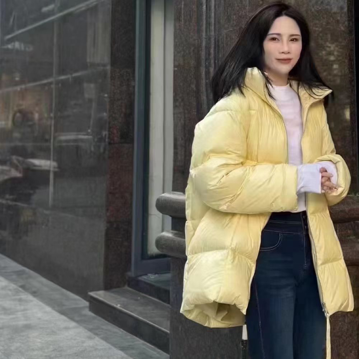 易缔媤 休闲时尚短款面包服EE43402