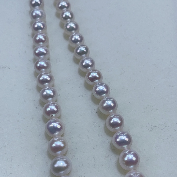 淡水珍珠颈饰银S925镶嵌7.5-8.5炫彩爆亮毕业亮度！