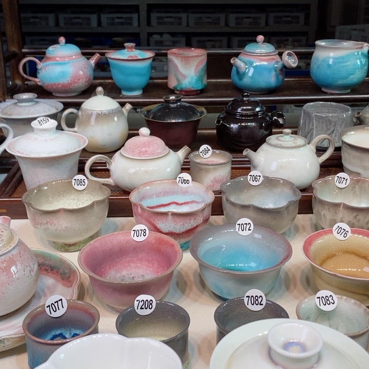 瓷*家景德镇柴烧茶壶盖碗