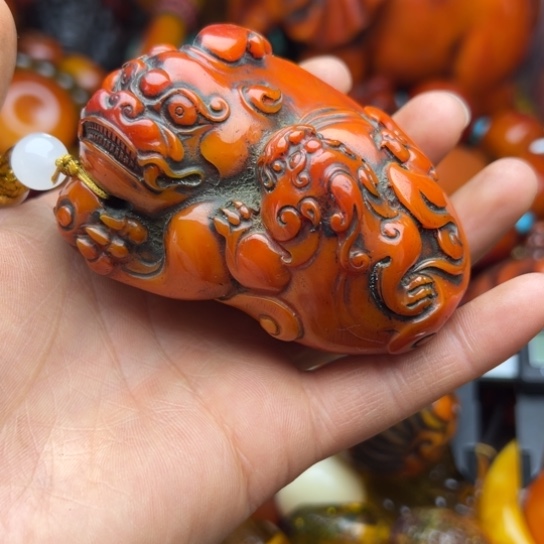 琥珀（花珀）手串未镶嵌水*人蜜蜡