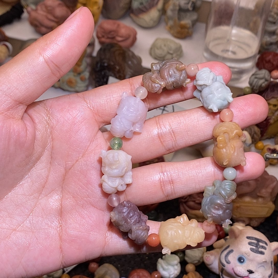 石英质玉（阿拉善玉）未镶嵌手链