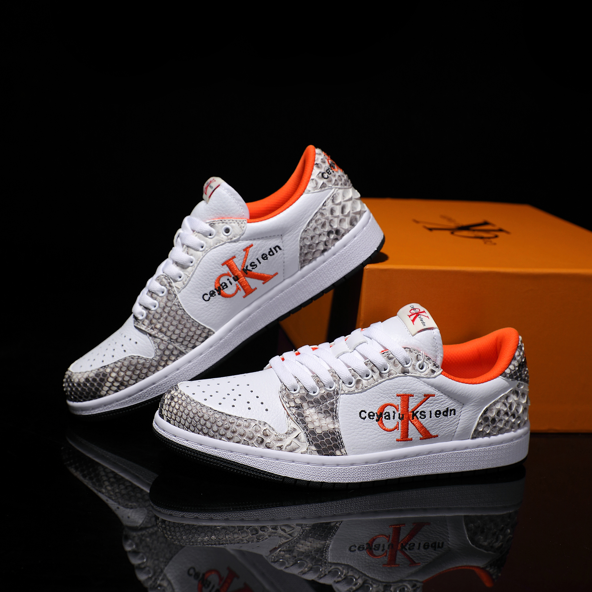 CEYAIU KSLCDN【定制】真皮原色潮鞋时尚透气低帮板鞋轻奢百搭休闲