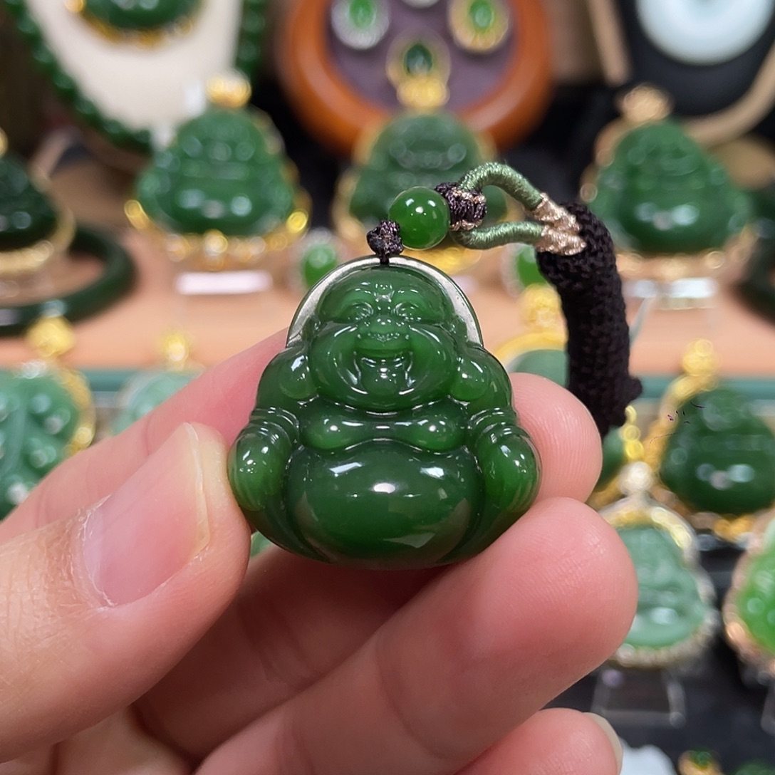 和田玉（碧玉）未镶嵌颈饰30mm