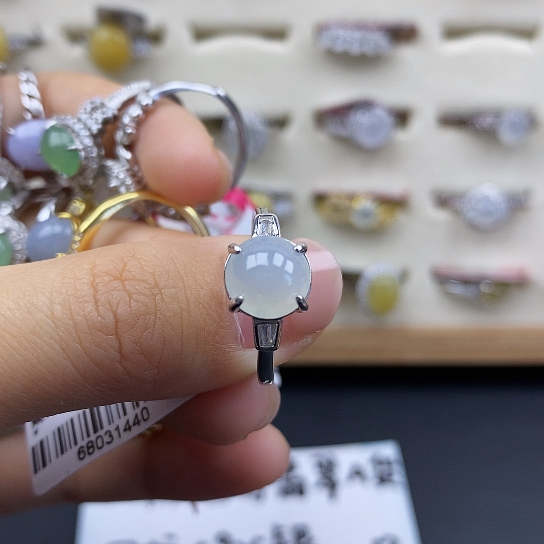翡翠银S925镶嵌戒指