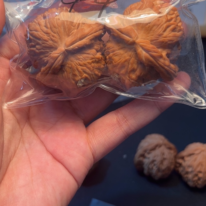 把件文玩核桃白狮子龟背00009