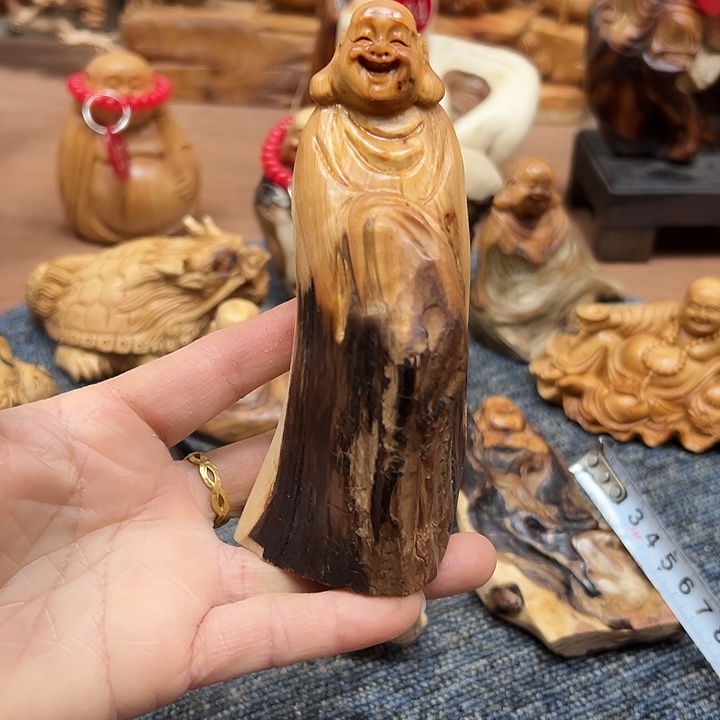 柏木太行崖柏手把摆件
