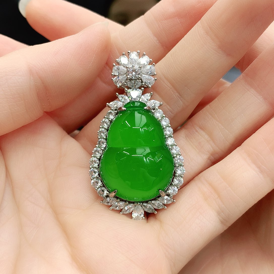 银S925镶嵌吊坠玛瑙/玉髓