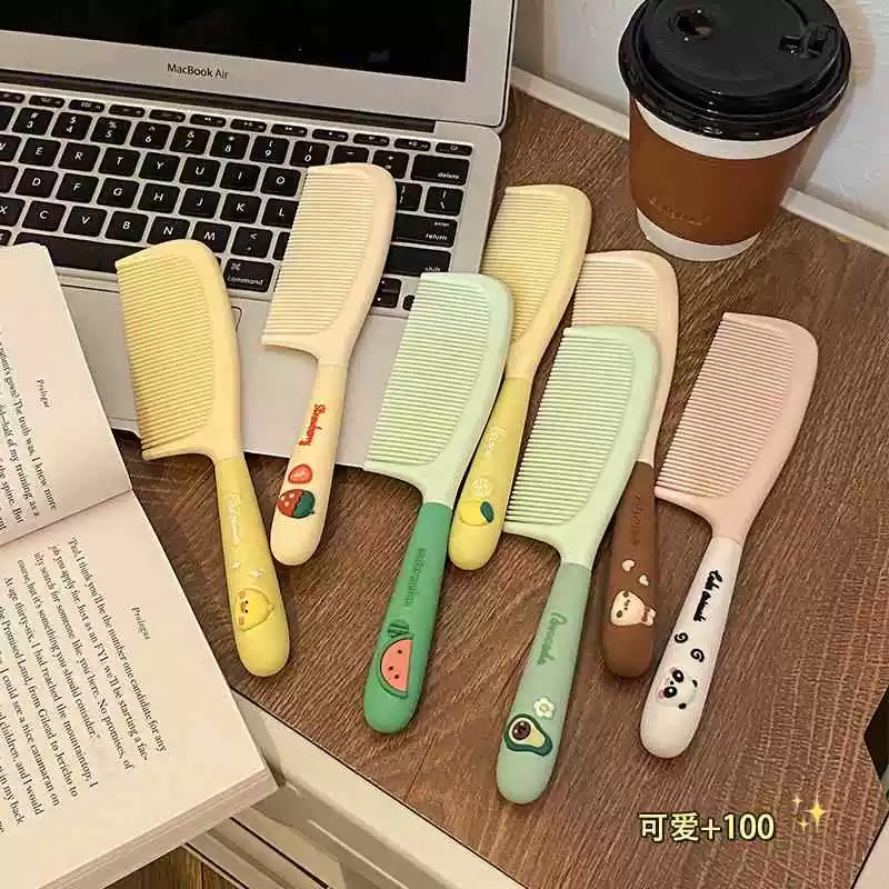 可爱卡通梳子硅胶手柄3把