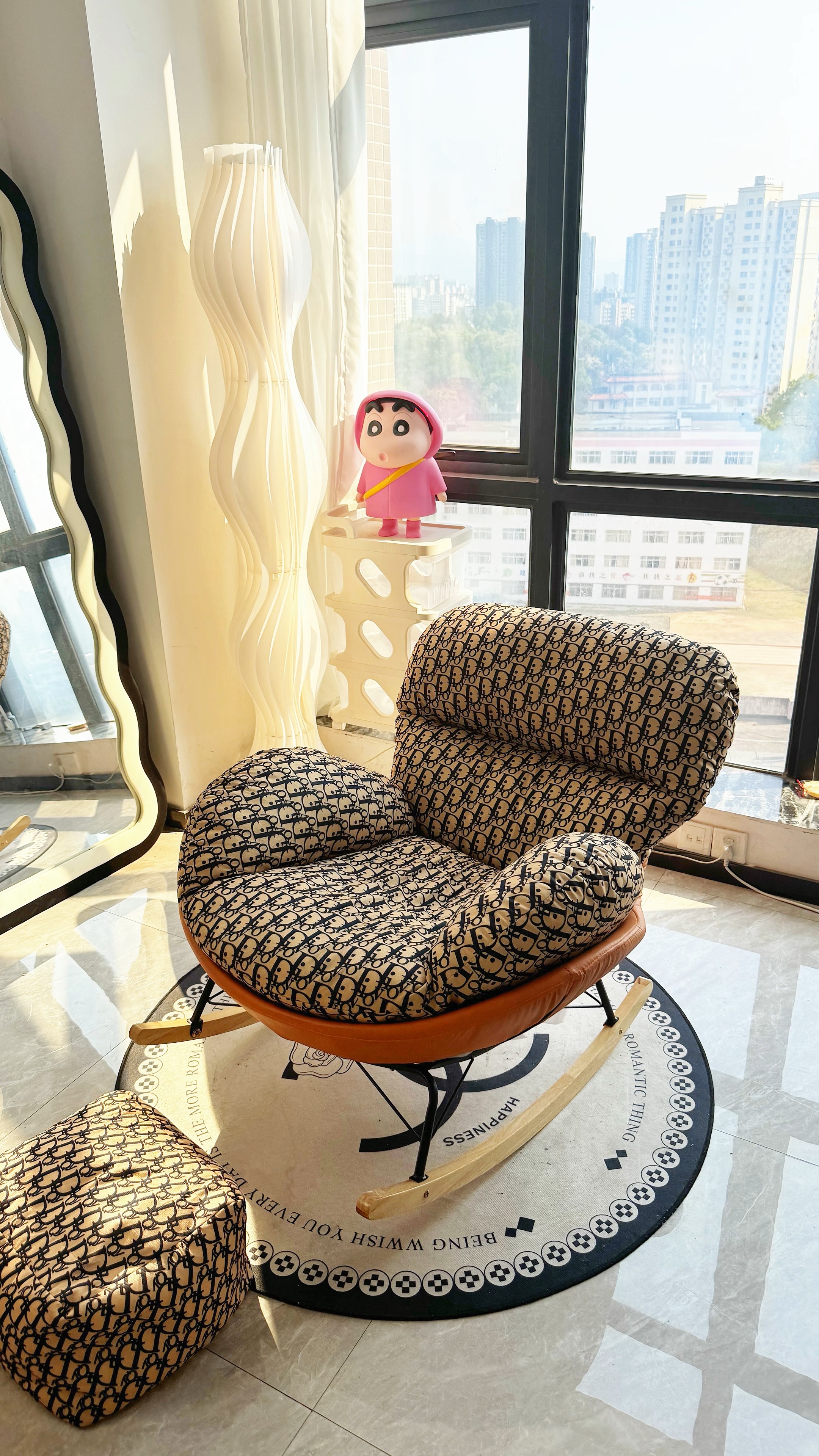 摇椅阳台客厅休闲躺椅蛋壳摇摇椅懒人沙发可睡躺沙发椅