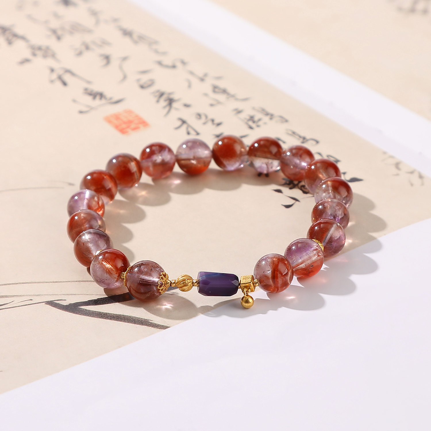 一了个卜【绚丽】18K极光舒俱来手串