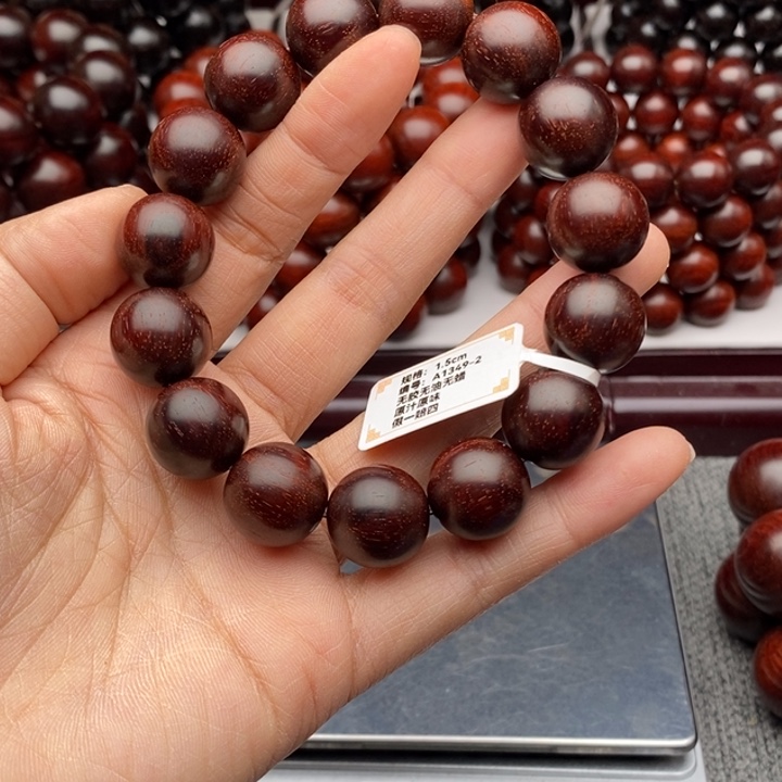 小叶紫檀手串/手链1.5原汁原味高油密老料特价款