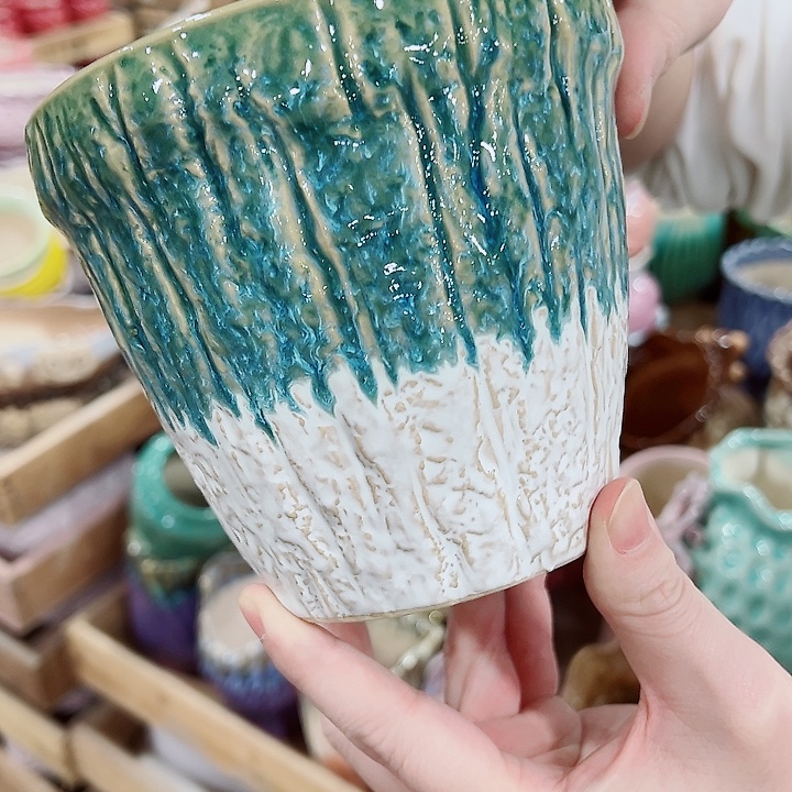 有孔，凑单福利满10元发货陶瓷多肉花盆！