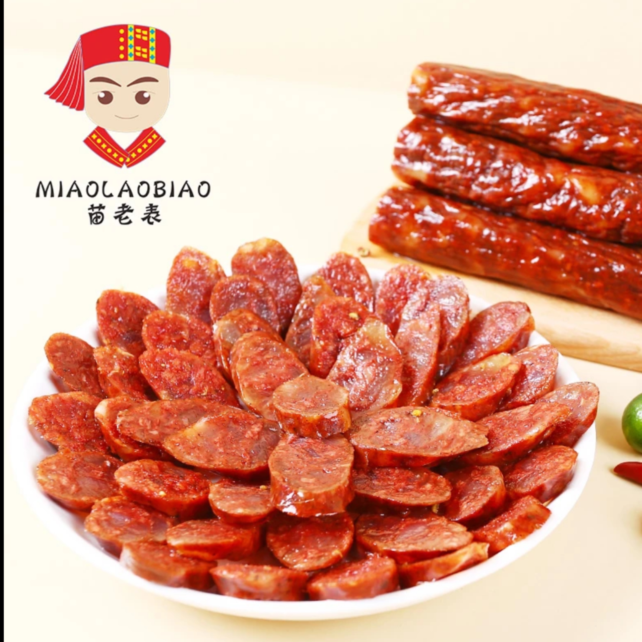 【腊肠】湖南湘西散养土猪肉/柴火烟熏腊肠500g