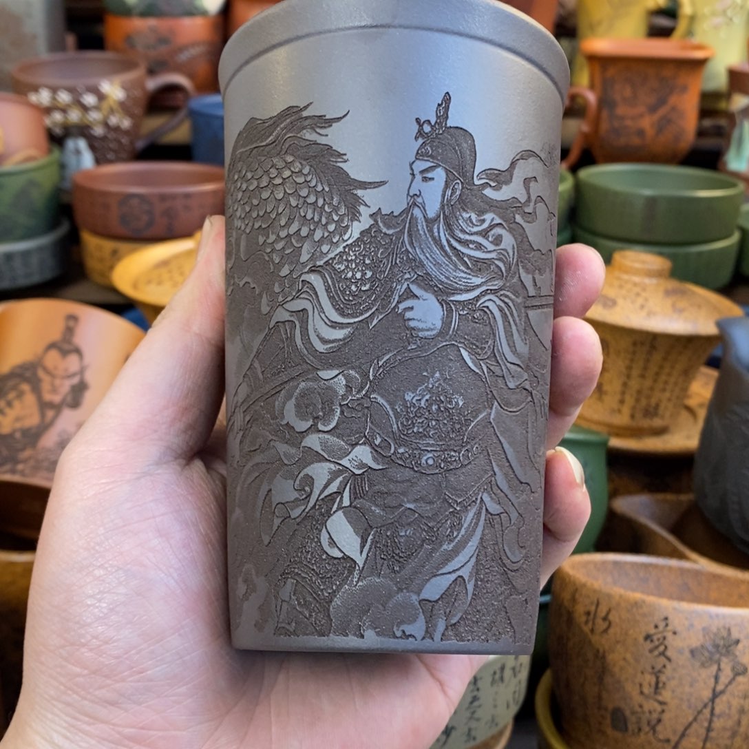 紫砂杯子宜兴全手工紫砂杯