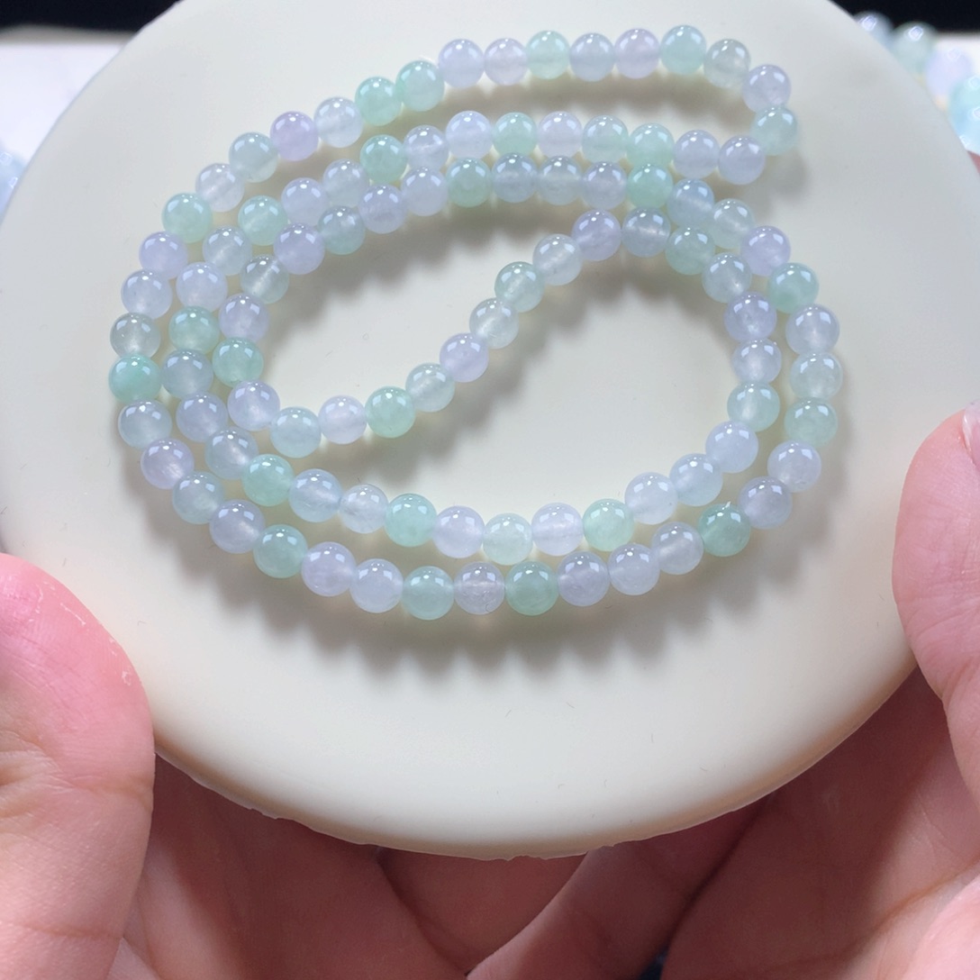 翡翠手链未镶嵌镜花水月