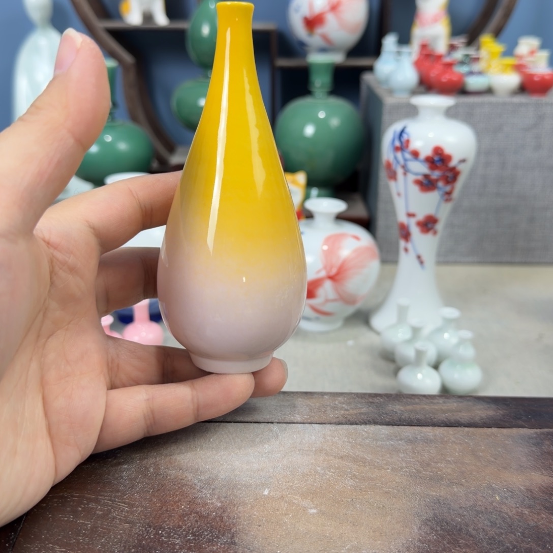陶瓷手工小花器摆件
