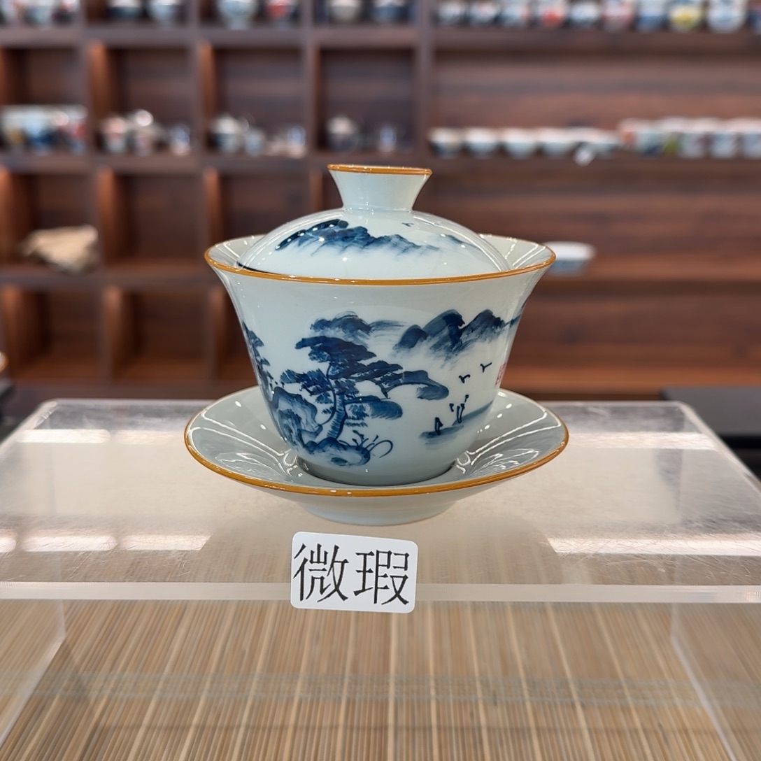 釉下彩纯手绘微瑕