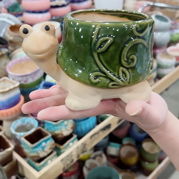 有孔.凑满10元发货多肉陶瓷花盆！