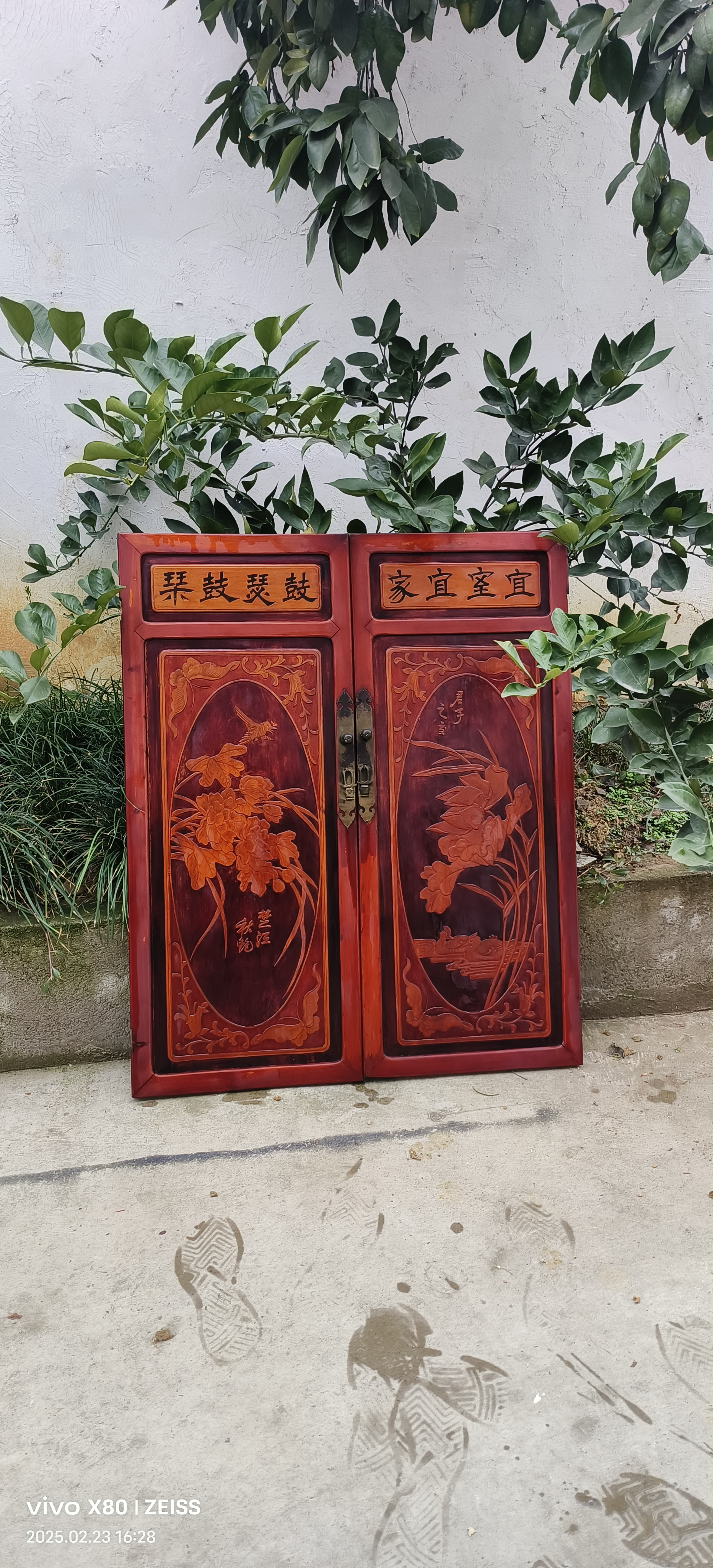 艺术风格型经济型挂屏花开富贵明清古典