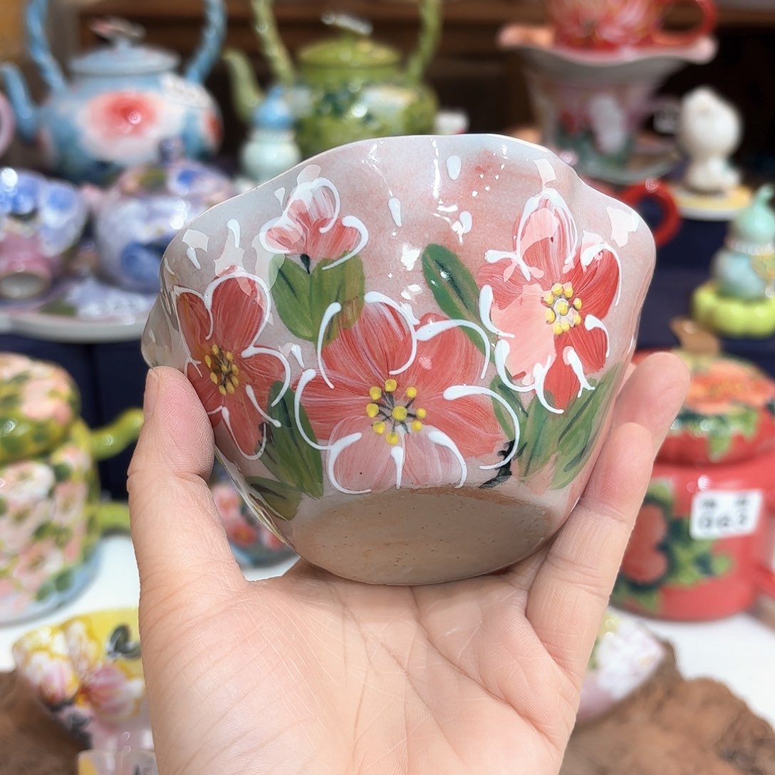 景德镇手绘高温釉下彩陶瓷茶具