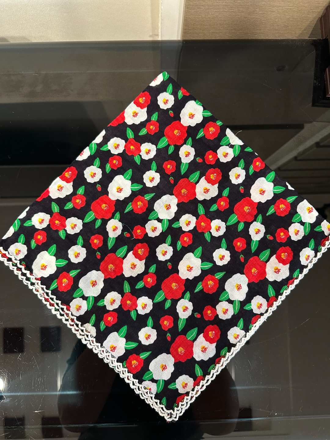 【代购不易  NO退货】花边韩国方巾，发带碎花清新法式田园文艺柔软