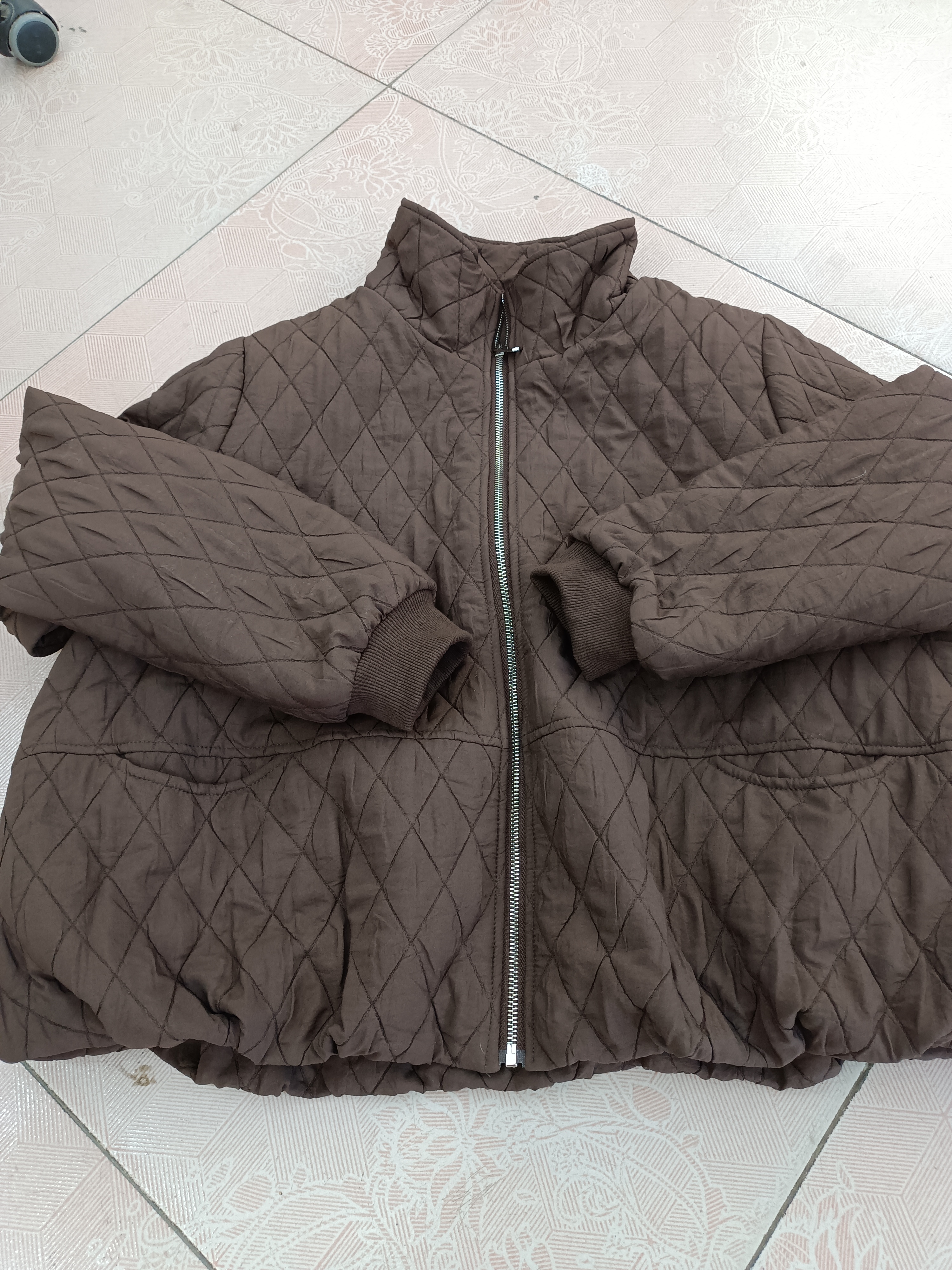 时尚百搭宽松夹棉外套女短款休闲保暖棉服