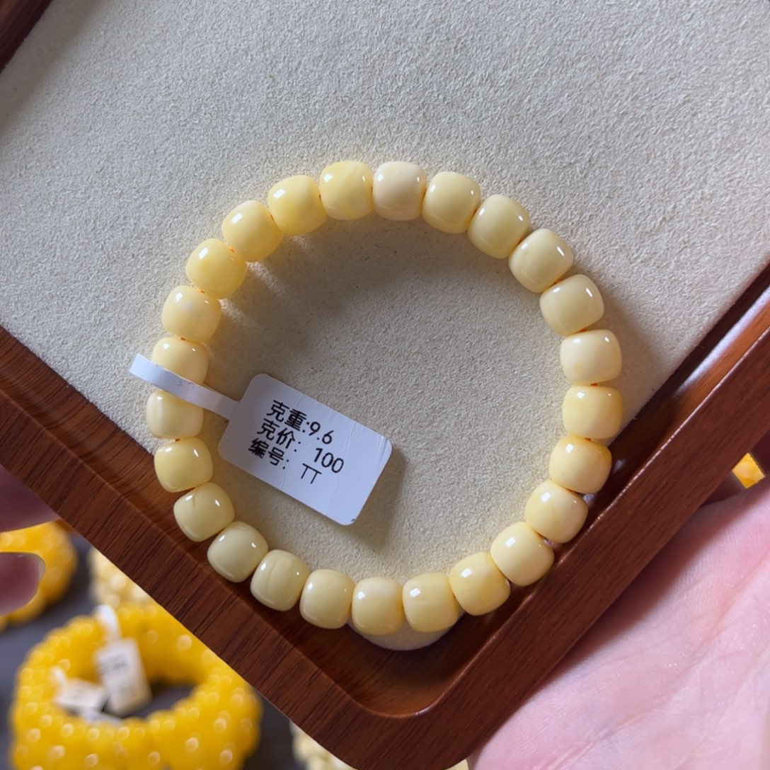 裸石蜜蜡未镶嵌8.7mm俄料浓白满蜡老型tt