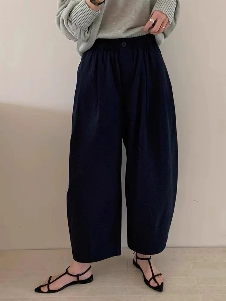 【海南肉丝】新品松紧腰百搭气球休闲裤1512