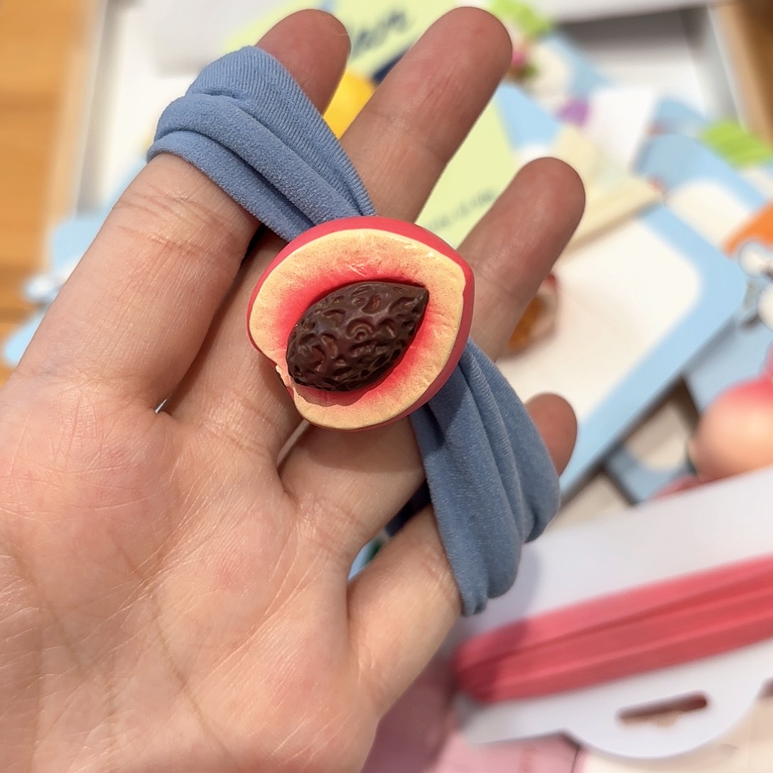 醋酸非金属半颗桃子发绳