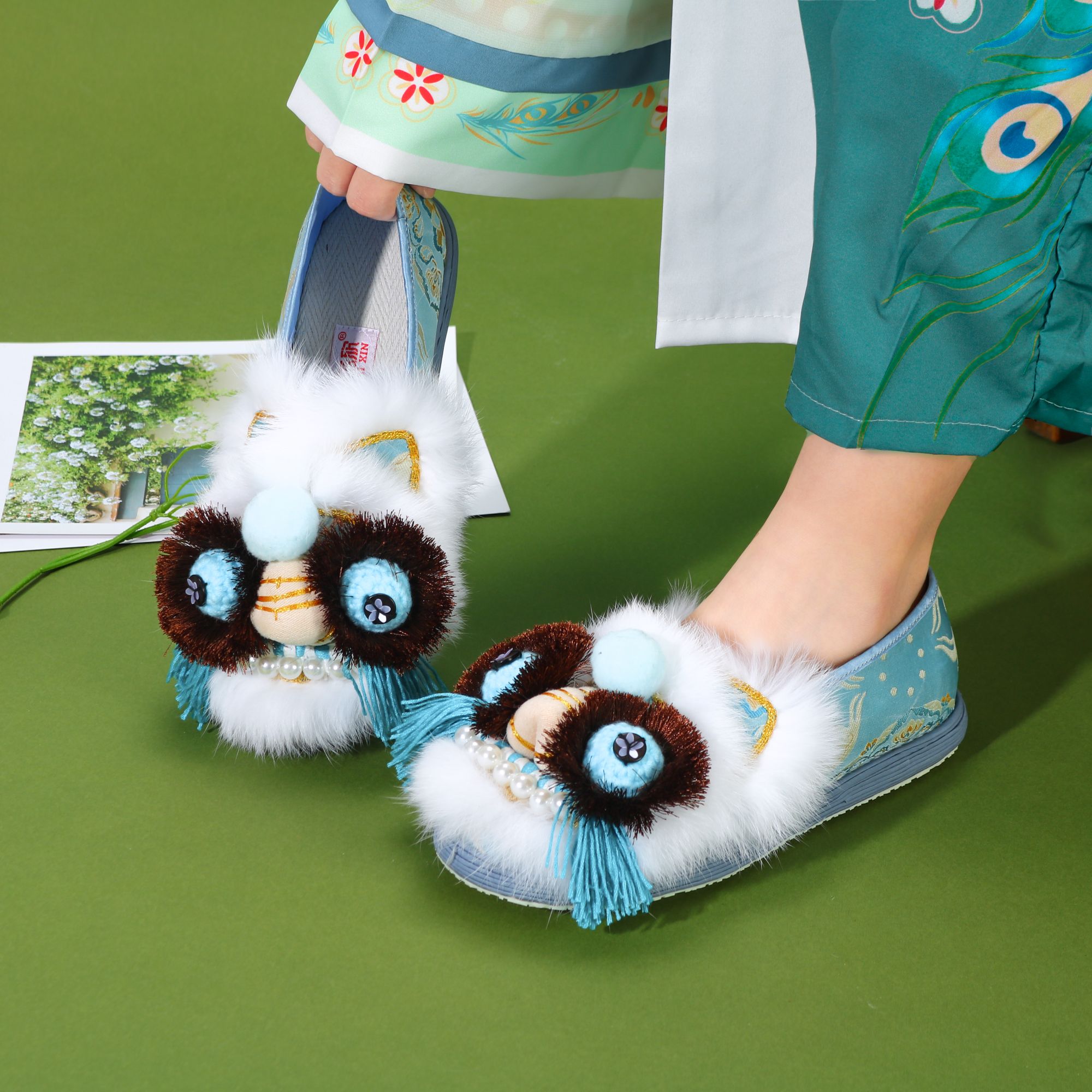 【千层底】福泰欣新中式虎头鞋布鞋金丝云锦舒适国风防滑女款纯手工