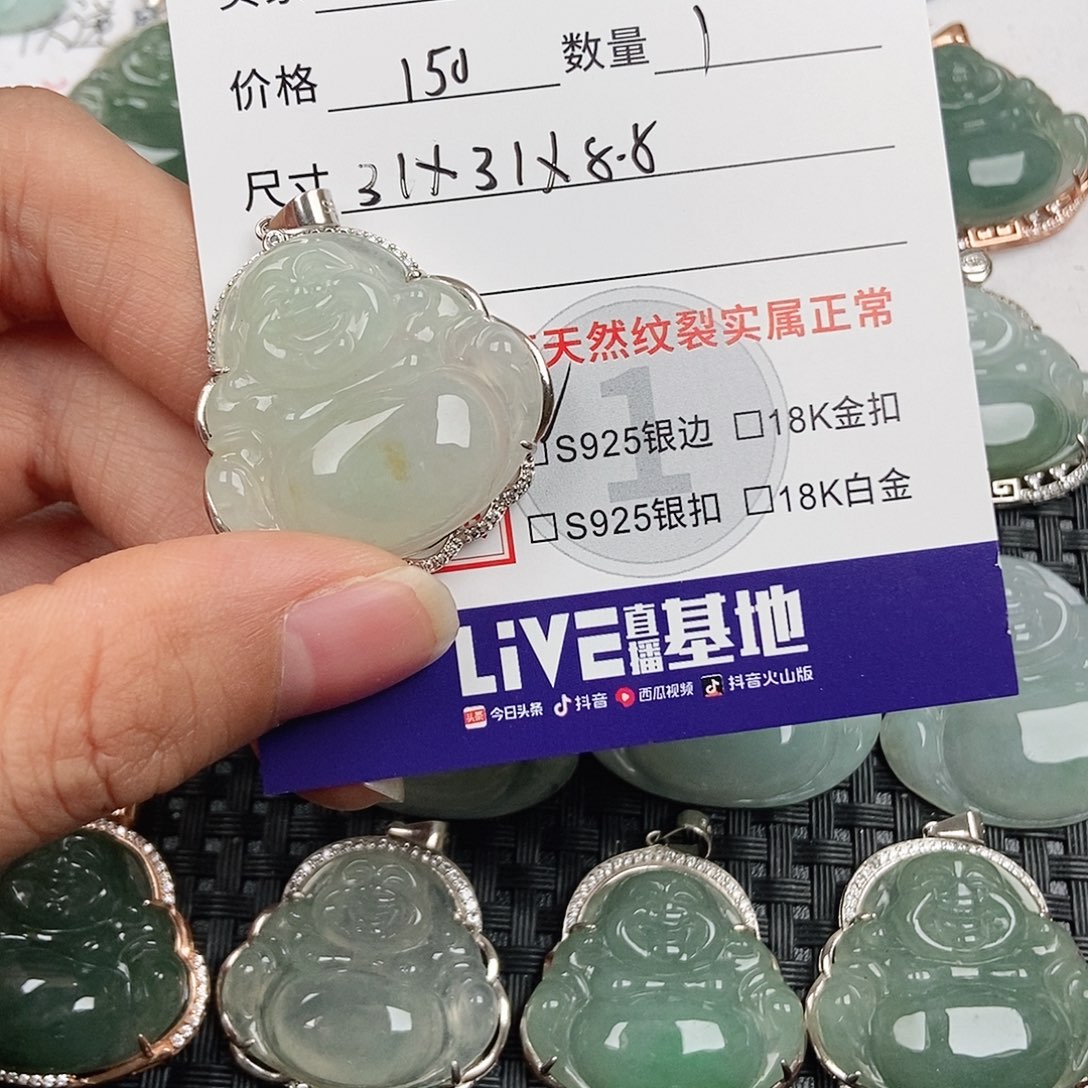 翡翠银S925镶嵌颈饰