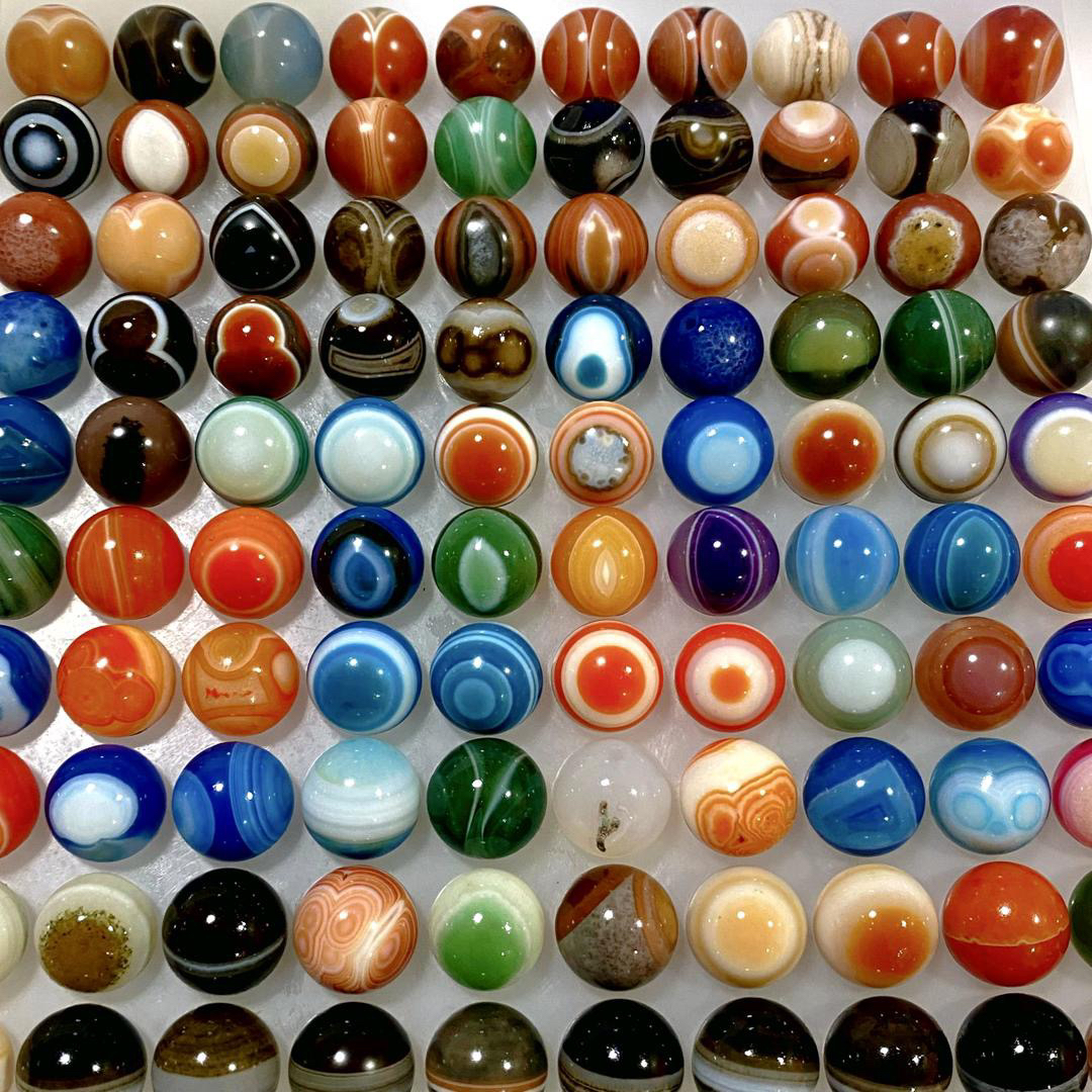 九九  卡14mm条纹缠丝多彩玛瑙圆珠私拍多样性发一颗（直播间链接）