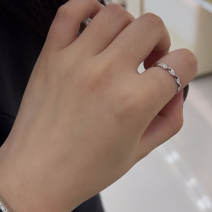 足银玻璃金立福银925戒指