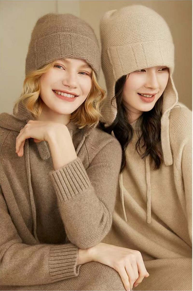 男女同款秋冬雷锋帽针织帽套头帽防风护耳帽滑雪帽