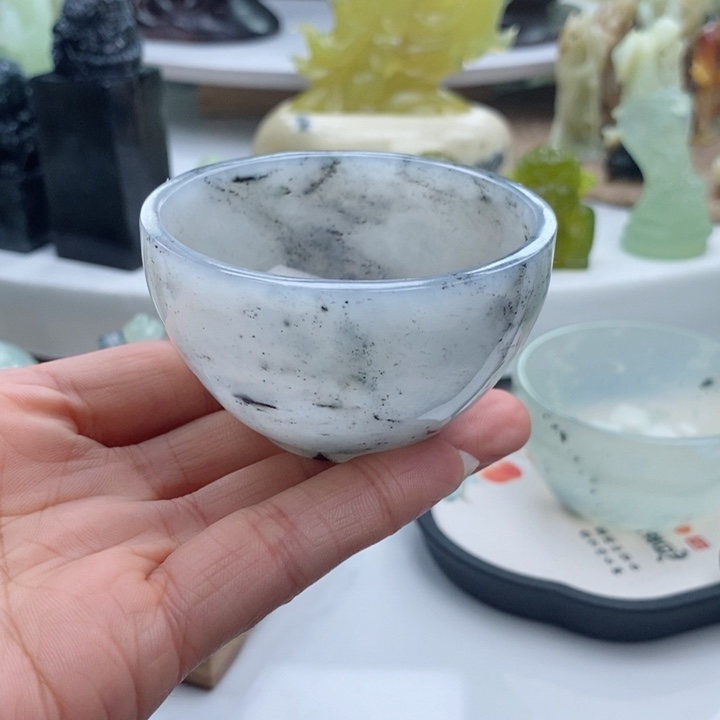 岫玉四大名玉茶杯未镶嵌