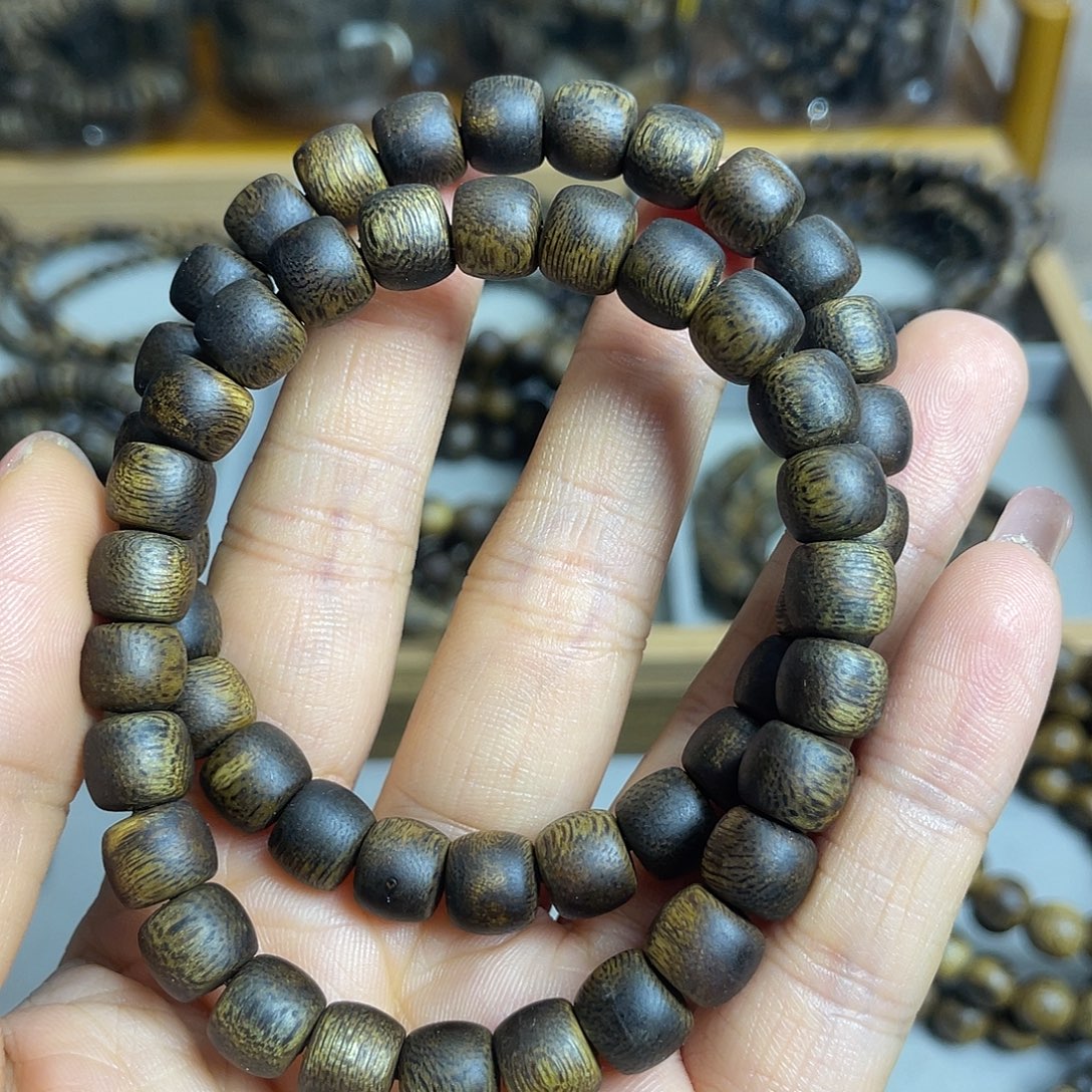 用***8沉香沉香碎屑棋楠沉香老型双圈古珠沉水浮花香蜜香